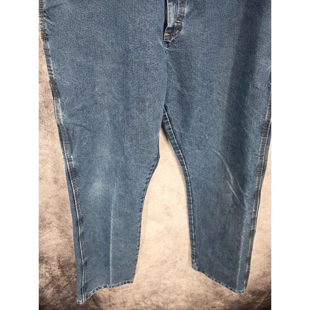 Wrangler Jeans Mens 34 X 32 Blue Carpenter Straight Medium Wash Workwear 94LSWDV